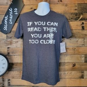 SALE-Live outside the limits men's dark gray funny shirt size medium